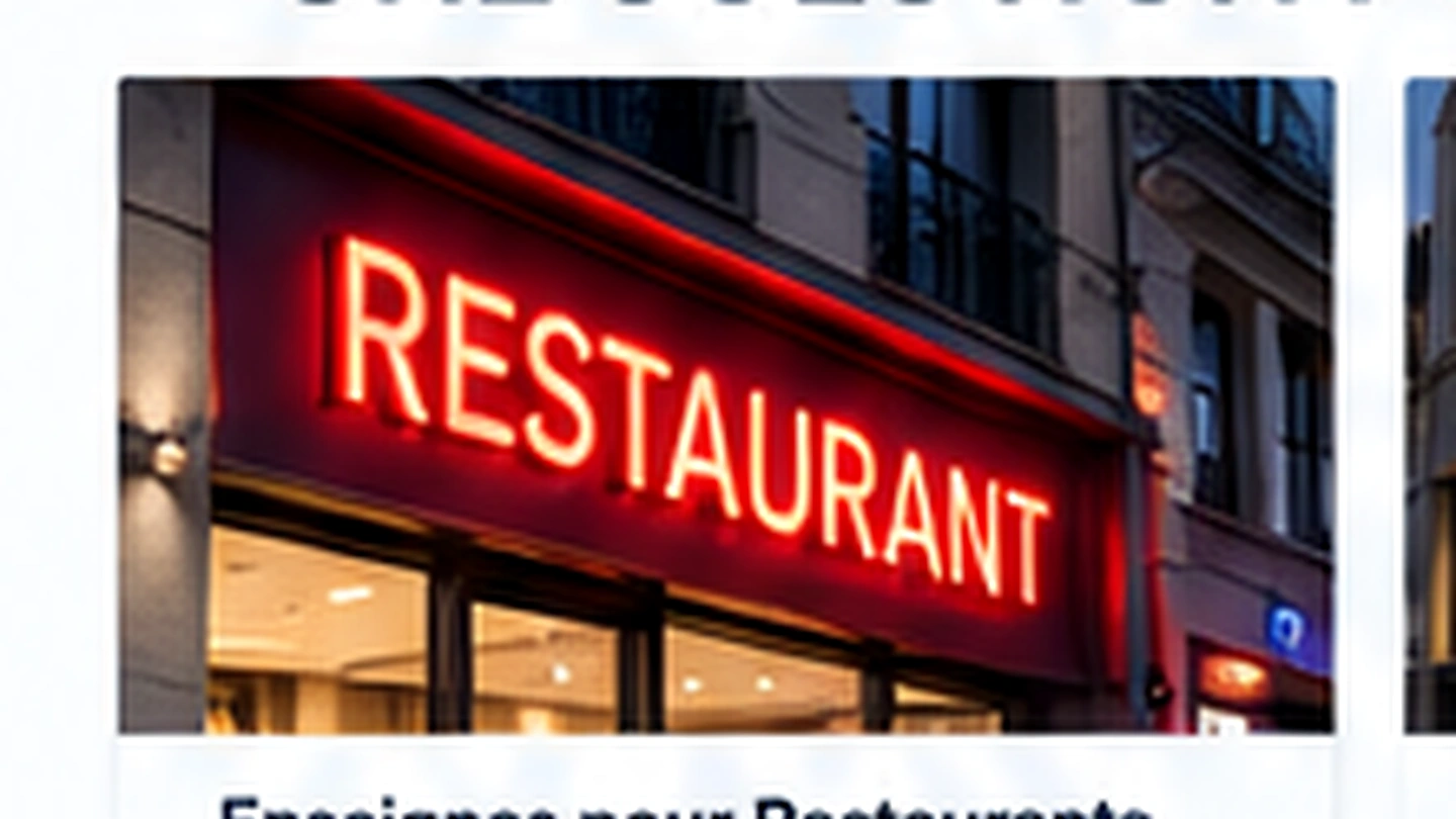 Enseignes pour restaurants